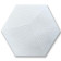 Декоративний самоклеючий шестикутник 3D білий  200x230мм (1104)