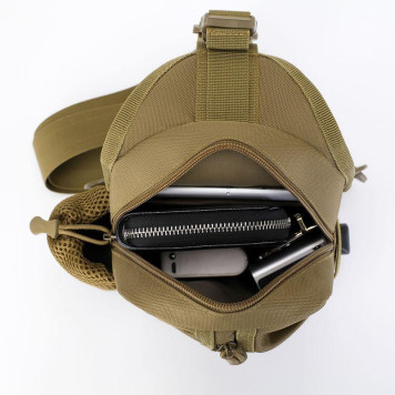 Тактична армійська сумка-борсетка на одній лямці. Койот. T-Bag 447-5