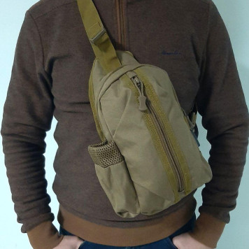 Тактична армійська сумка-борсетка на одній лямці. Койот. T-Bag 447-7