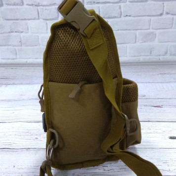 Тактична армійська сумка-борсетка на одній лямці. Койот. T-Bag 447-9