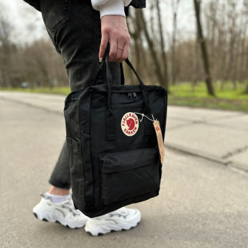 Чорний міський рюкзак, сумка Fjallraven Kanken Classic, канкен-класик. 16 L-2
