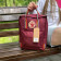 Бордовий рюкзак із райдужними ручками Kanken Classic 16 L, канкен.