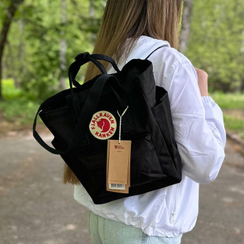 Чорна жіноча сумка-рюкзак шопер Kanken Bag, канкен. 8 L-3