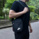 Чоловіча чорна борсетка Nike, найк. Сумка через плече зі щільної тканини.