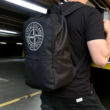 Чорний міський спортивний рюкзак Stone Island. Рюкзак для навчання-1