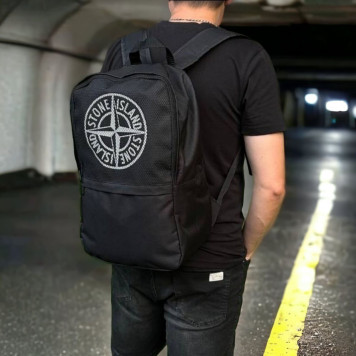 Чорний міський спортивний рюкзак Stone Island. Рюкзак для навчання-3
