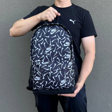 Стильний чорний рюкзак із принтом Nike, найк.