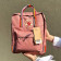 Пудровий рожевий жіночий рюкзак Kanken Classic 16 L з райдужними ручками. Портфель канкен