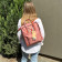 Пудровий рожевий жіночий рюкзак Kanken Classic 16 L з райдужними ручками. Портфель канкен