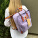 Лавандовий рюкзак Kanken Classic 16 L з райдужними ручками. Портфель канкен