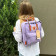 Лавандовий рюкзак Kanken Classic 16 L з райдужними ручками. Портфель канкен