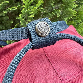 Бордовий рюкзак із синіми ручками Kanken mini 7 L, канкен.-6
