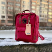 Бодовий міський рюкзак Kanken Classic зі шкіряними ручками, канкен-класик. 16 L