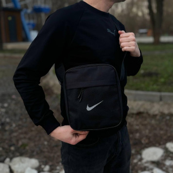 Чоловіча чорна сумка через плече, барсетка Nike, найк.-1