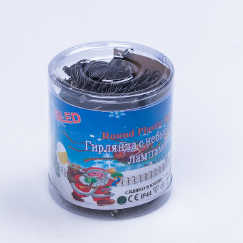 Гірлянда нитка 6м на 100 LED лампочок світлодіодна чорний провід 8 режимів роботи Жовтий-8