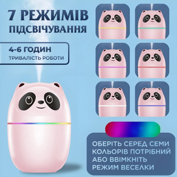 Зволожувач повітря A10 3-in-1 Humi Mute Light 220ml Pink-5