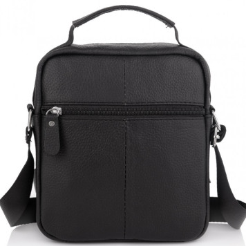 Чоловічий шкіряний месенджер 18x22x8, сумка планшет через плече Tiding Bag A25F-1519A чорний-4