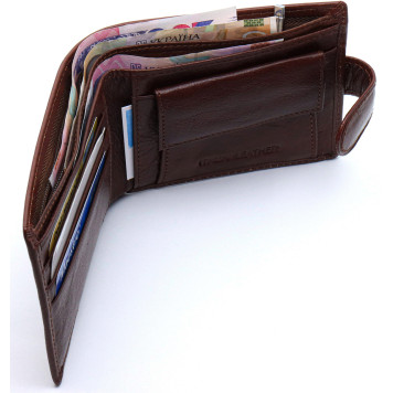 Чоловічий портмоне з натуральної шкіри ST Leather B104 Коричневий-4