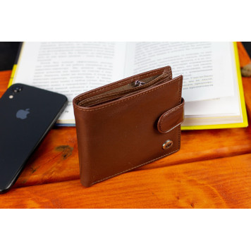 Чоловічий портмоне з натуральної шкіри ST Leather B104 Коричневий-5