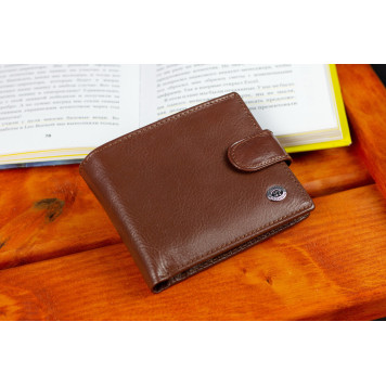 Чоловічий портмоне з натуральної шкіри ST Leather B104 Коричневий-8