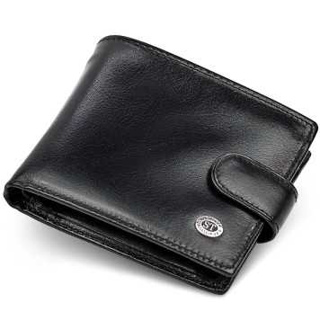 Чоловічий портмоне з натуральної шкіри ST Leather B104 Коричневий Чорний