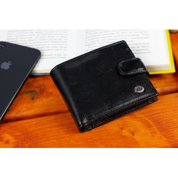 Стильне шкіряне портмоне ST Leather В 103 Чорний-6