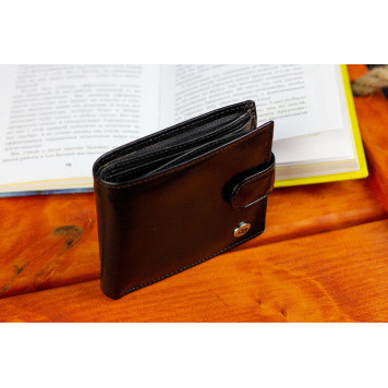 Стильне шкіряне портмоне ST Leather В 103 Чорний-9