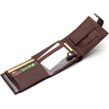 Класичне чоловіче портмоне з натуральної шкіри ST Leather В 102 Коричневий-4