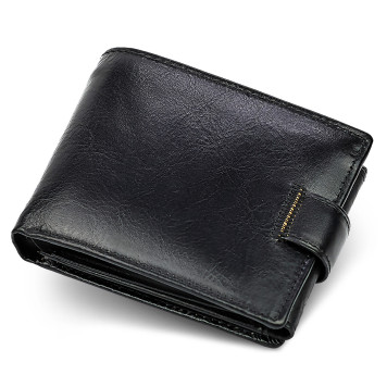 Класичне чоловіче портмоне з натуральної шкіри ST Leather В 102 Коричневий Чорний-2