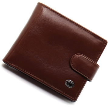 Коричневе чоловіче портмоне з натуральної шкіри з фіксацією ST Leather ST103-1