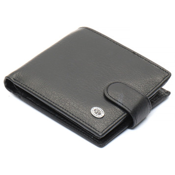 Коричневе чоловіче портмоне з натуральної шкіри з фіксацією ST Leather ST103 Чорний
