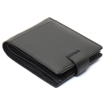 Коричневе чоловіче портмоне з натуральної шкіри з фіксацією ST Leather ST103 Чорний-3