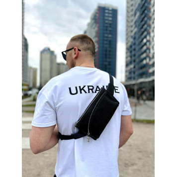 Поясна бананка унісекс 14х25х8, сумка конверт для телефону та документів TD-54928 чорна-6