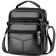 Чоловіча сумка барсетка 17x21x9, шкіряна сумочка планшет Tiding Bag 75003 чорна