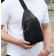 Чоловіча сумка з натуральної шкіри 18х31х7, бананка через плече Tiding Bag 34091 чорна