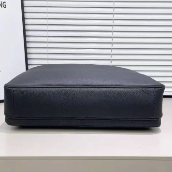 Шкіряна чоловіча ділова сумка для ноутбука 40x27x10, офісний портфель Tiding Bag 56901, чорний-7