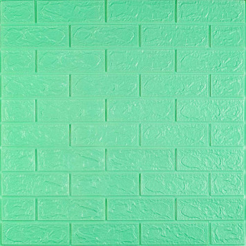 3D панель самоклеюча 700х770х3мм цегла М'ята (012-3) SW-00000233