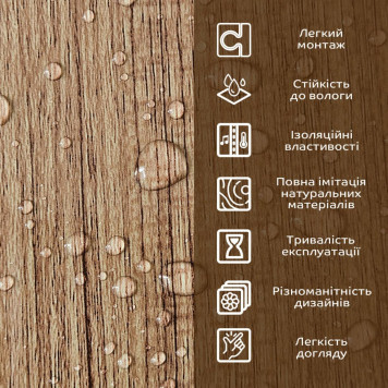 Декоративна ПВХ плита під дерево 600*600*3mm (S) SW-00001624-3
