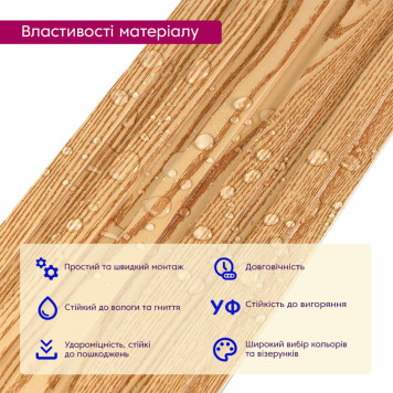 Рейка декоративна WPC стінова 3000х150х9мм Сосна SW-00001867-5