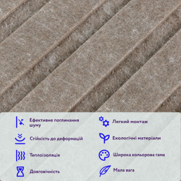 Звукоізоляційна панель 600х600х9мм Коричнева SW-00002706-3