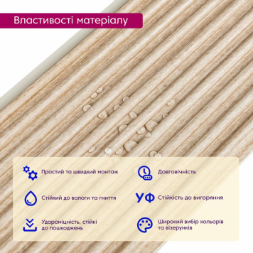 Рейка декоративна WPC стінова 110х10х2900мм SW-00003025-3